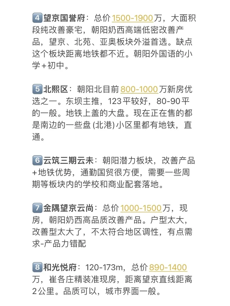海淀➕朝阳热门新盘真话总结🔥