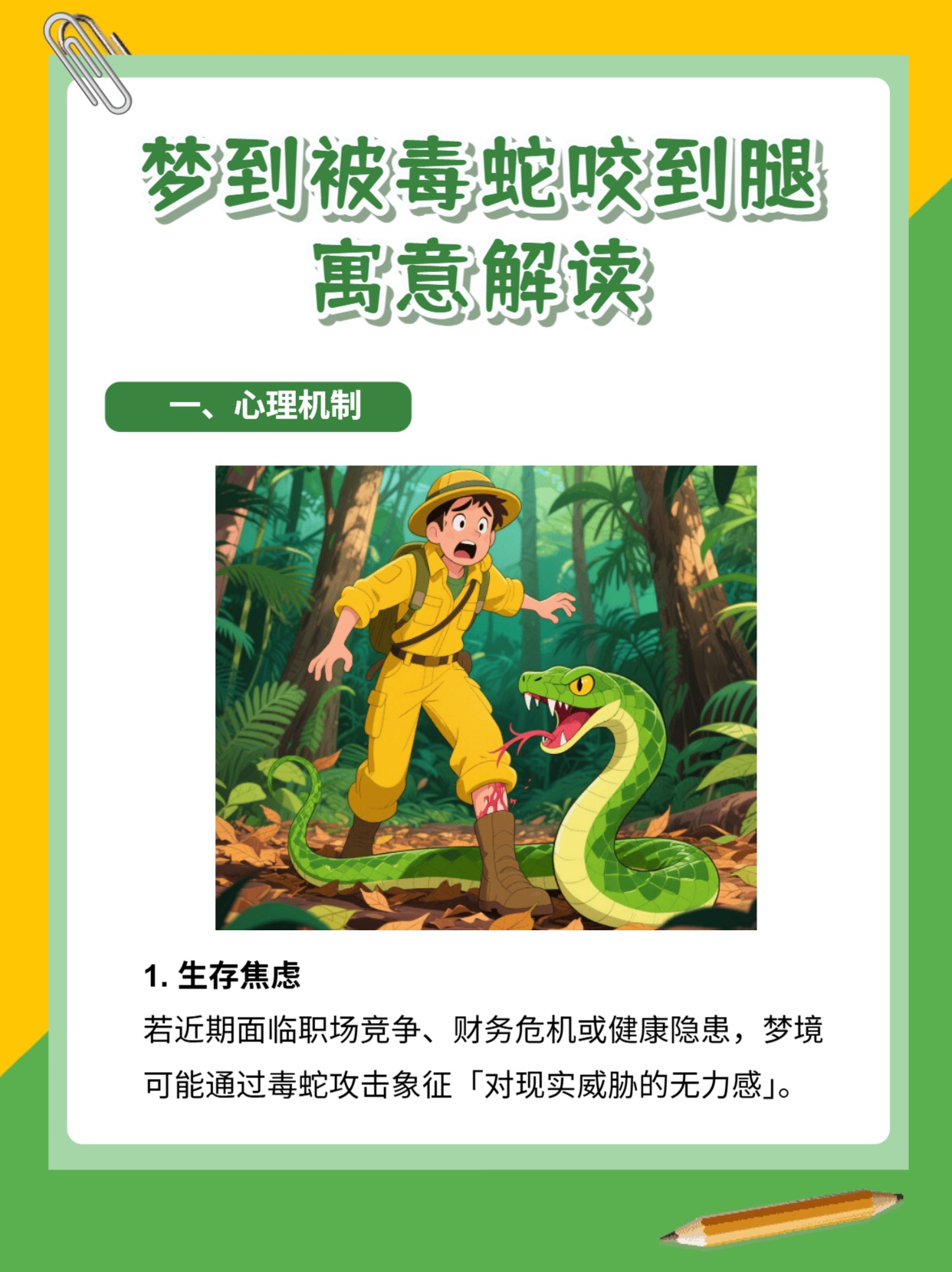 梦境迷踪,梦见被蛇咬了——寓意与解析的深度探索 梦境迷踪,梦见被蛇咬了——寓意与解析的深度探索