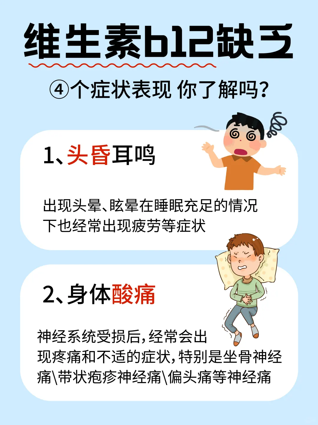 保护神经的㊙！缺乏维生素b12的表现！