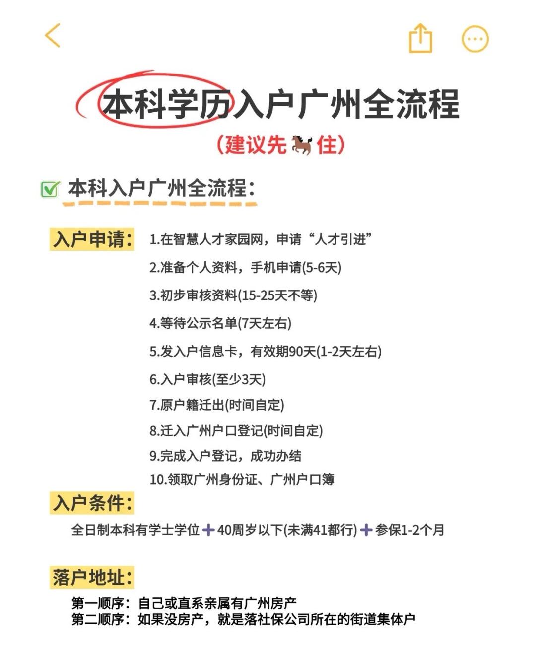 本科学历入户广州全流程解析