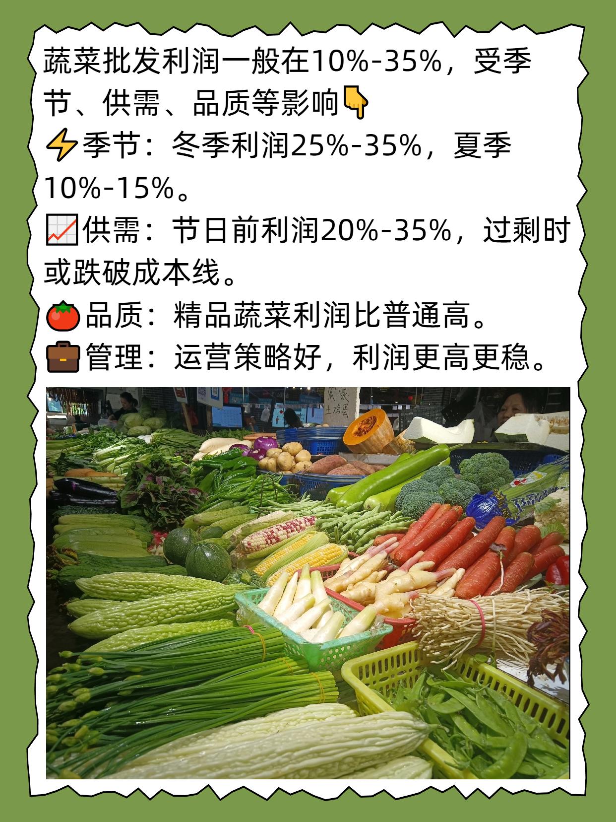 批发蔬菜利润多少合适