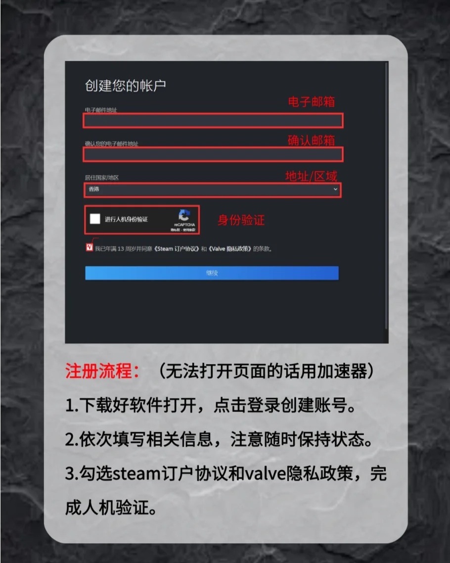 steam账号注册步骤