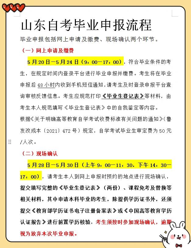 山东自考毕业申报全流程指南