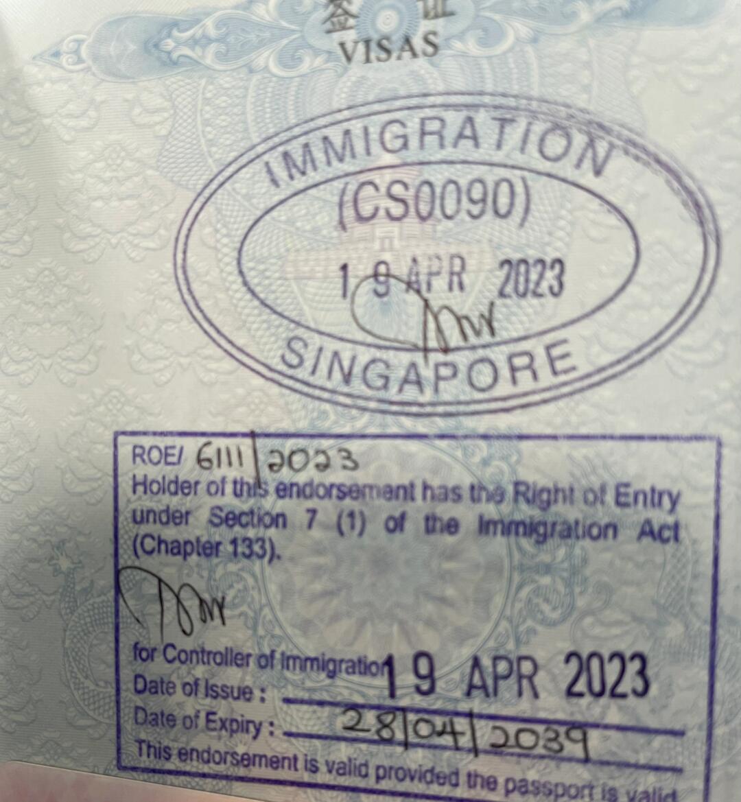 新加坡旅行证加盖roe攻略