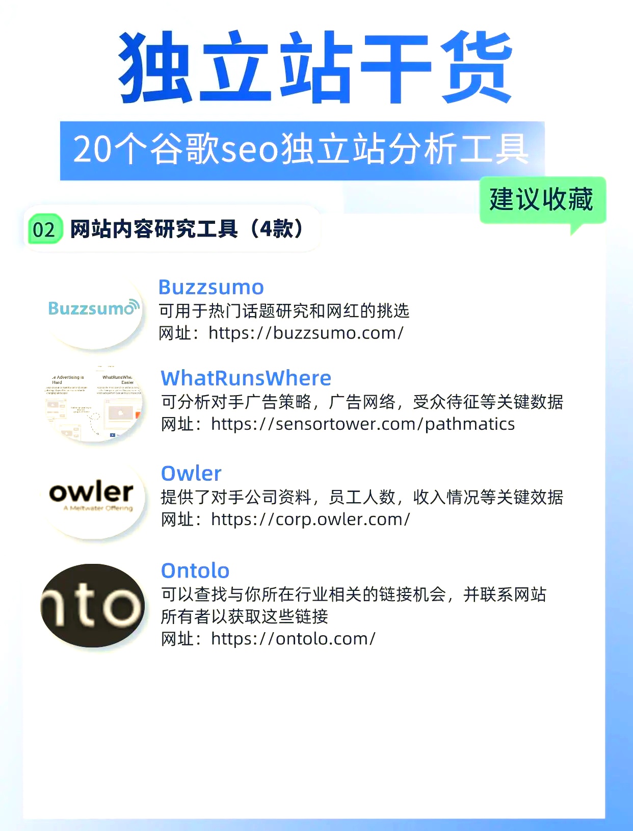 一文看懂：提升网站流量的20款谷歌seo工具