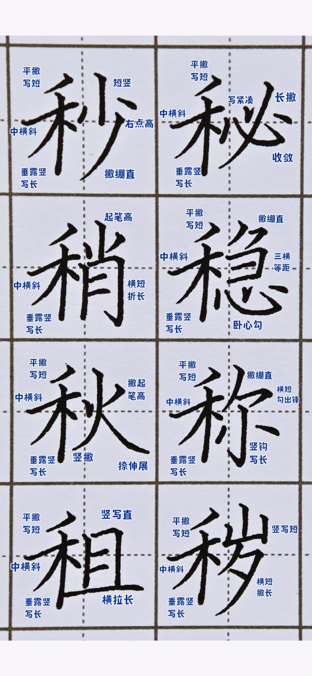 秒懂：禾加偏旁部首变新字