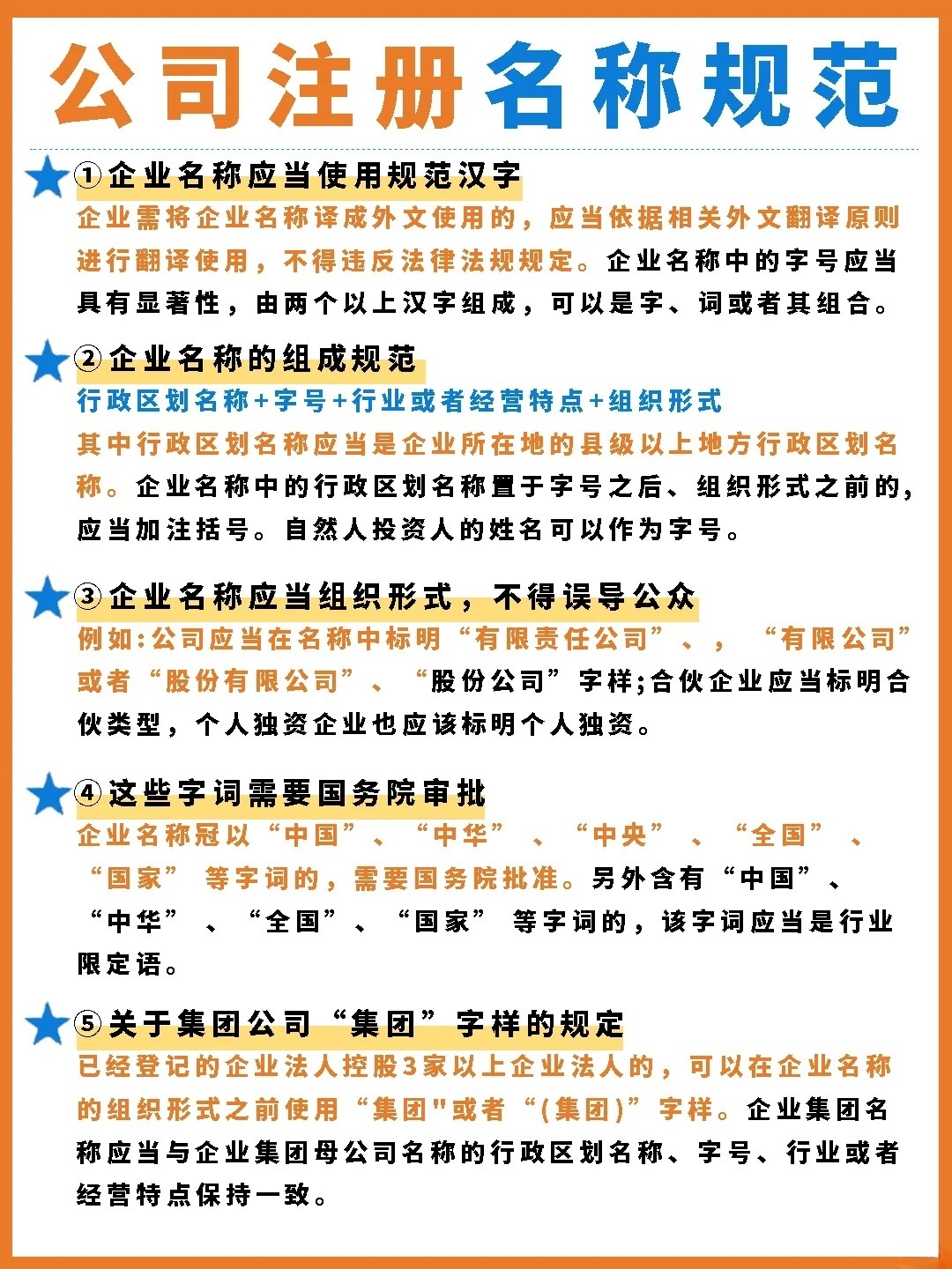 公司名称注册重名规则