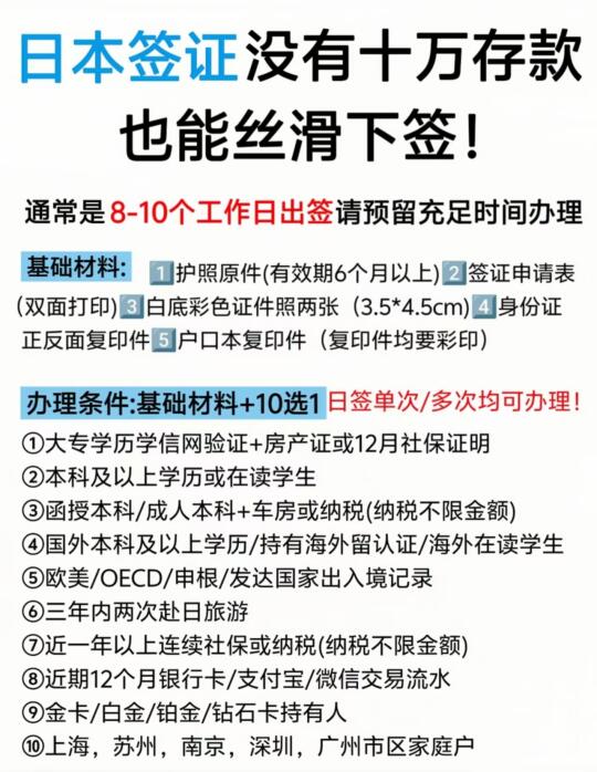 啊啊啊啊！日本签证没有10w存款出签了！
