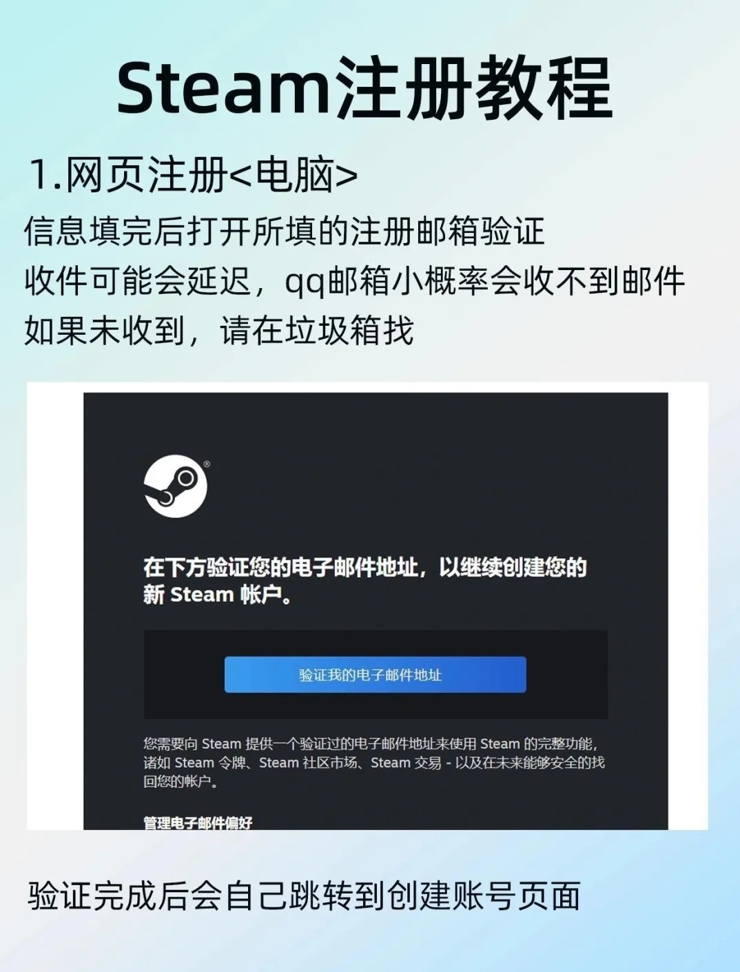 steam电子邮件如何注册