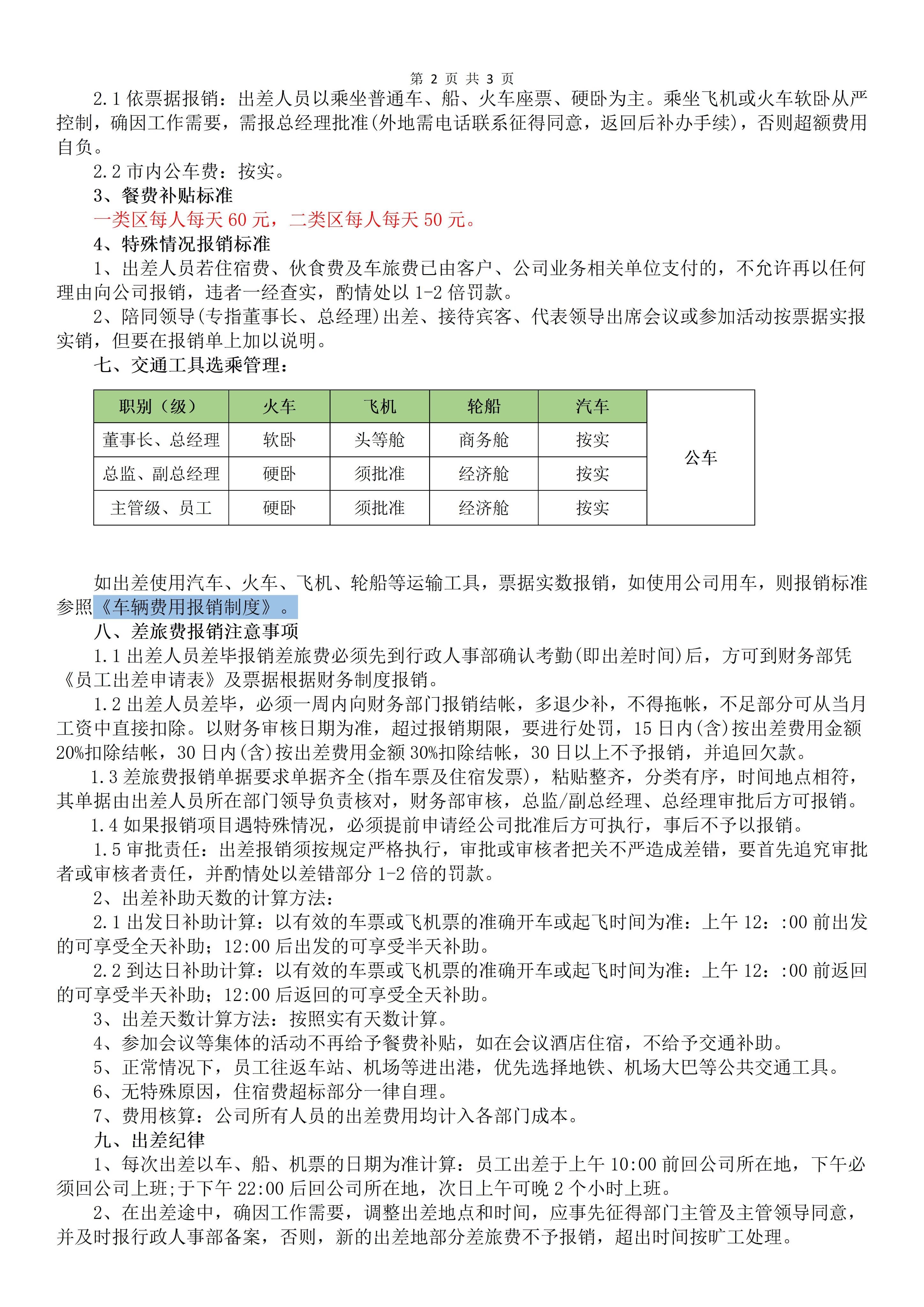 出差补贴标准，你知道吗