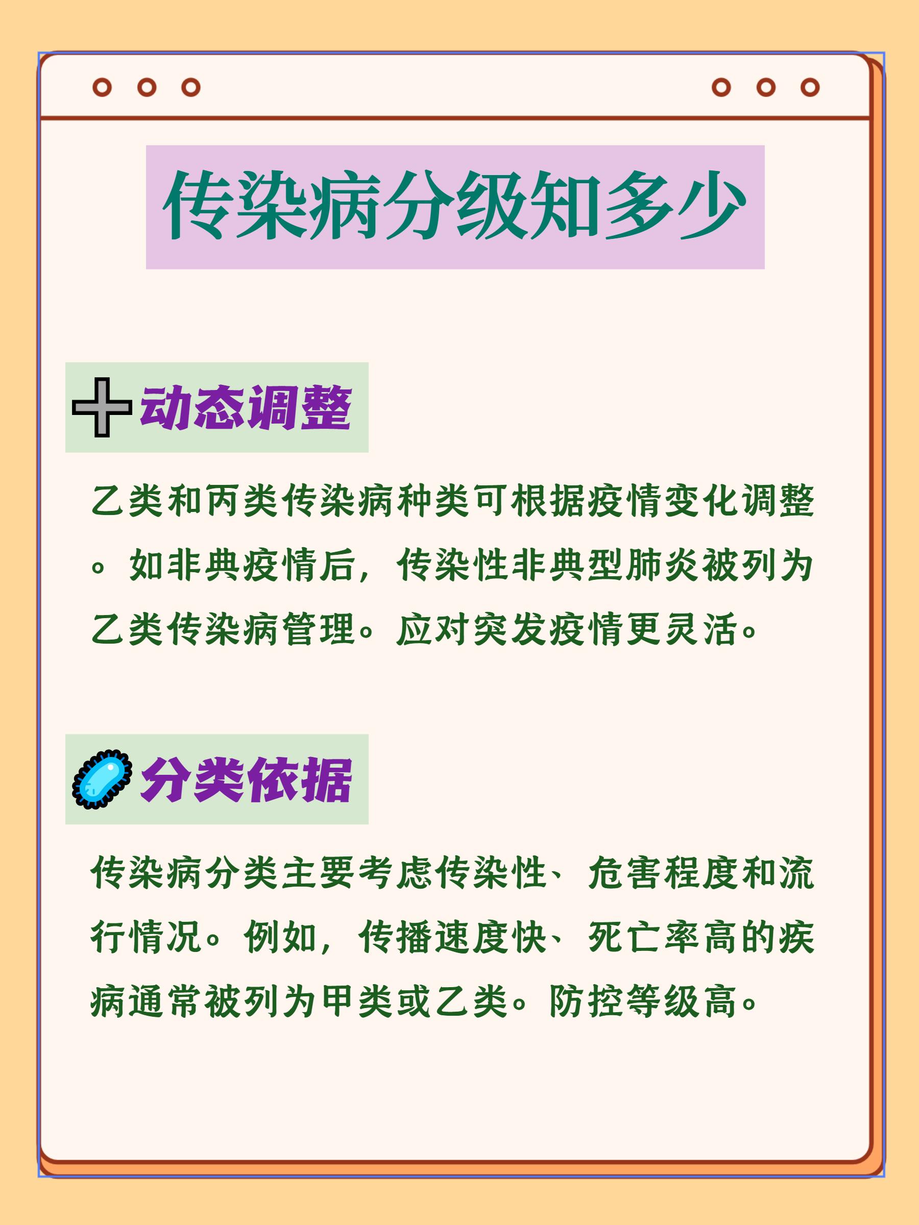保障公共健康，传染病分级管理