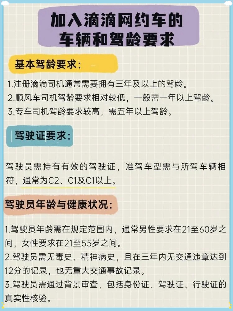 如何注册滴滴司机要求