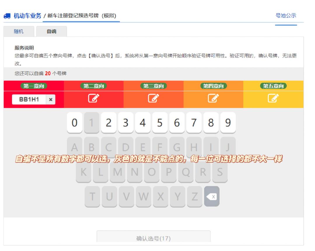 网上选号全流程攻略