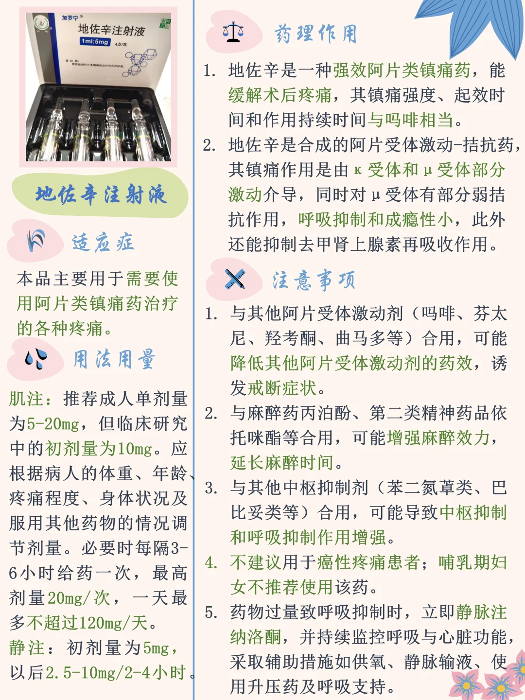 聊聊止痛药地佐辛注射液吧！