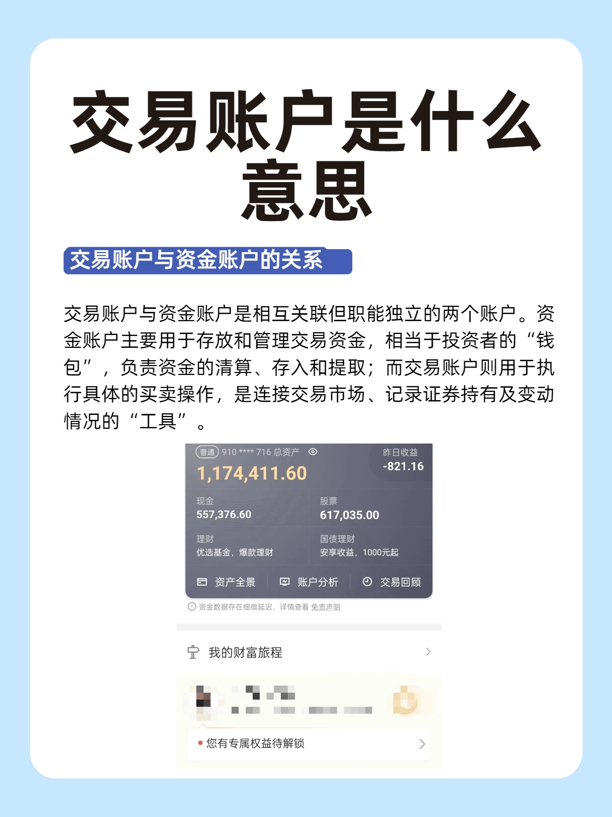 交易账户和交易卡号是什么意思啊