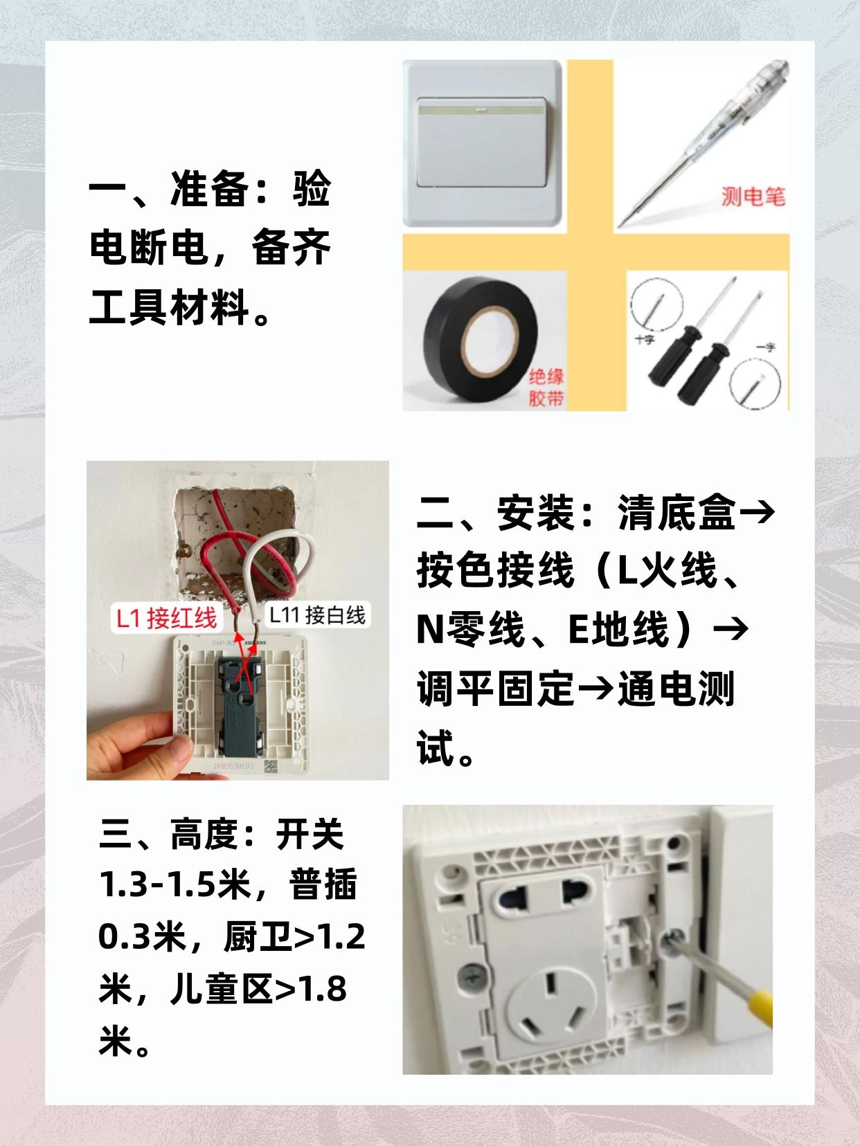 开关面板安装指南