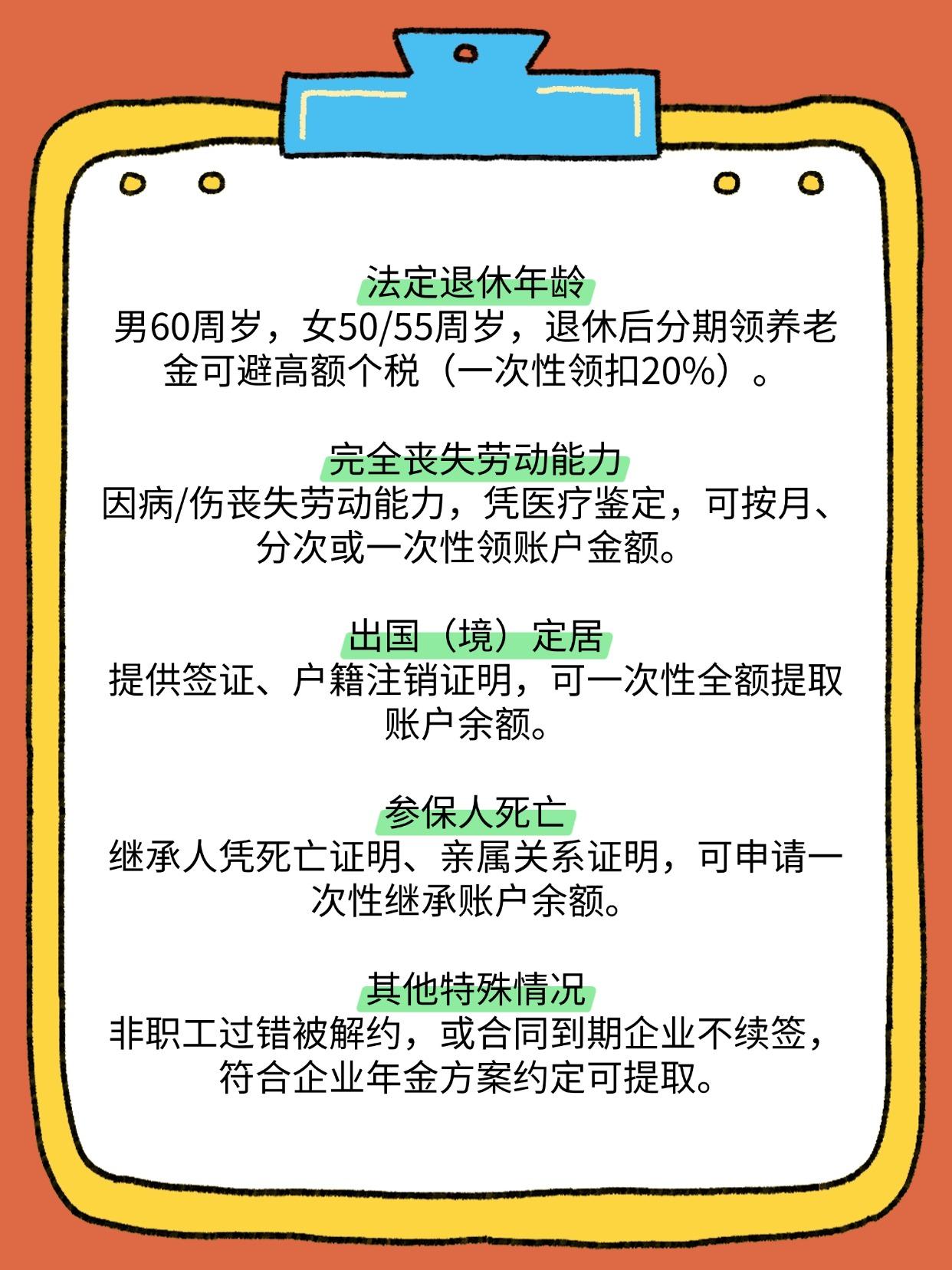 企业年金什么时候能取？揭秘