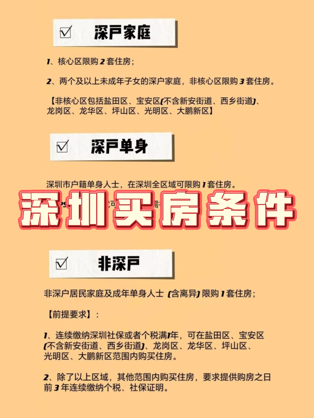 深圳购买住宅需要什么条件