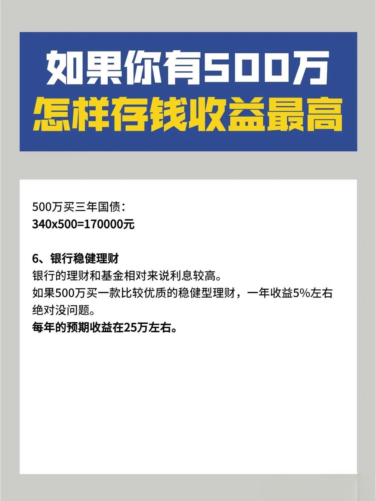 500万存银行一年利息多少？