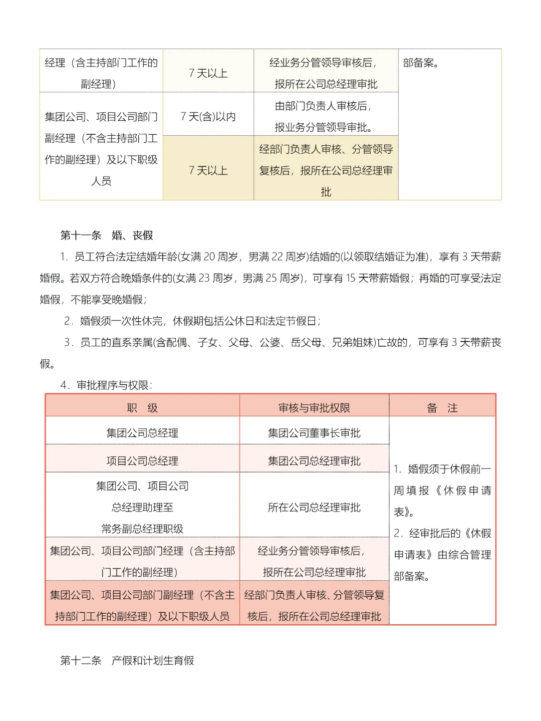 休假管理制度