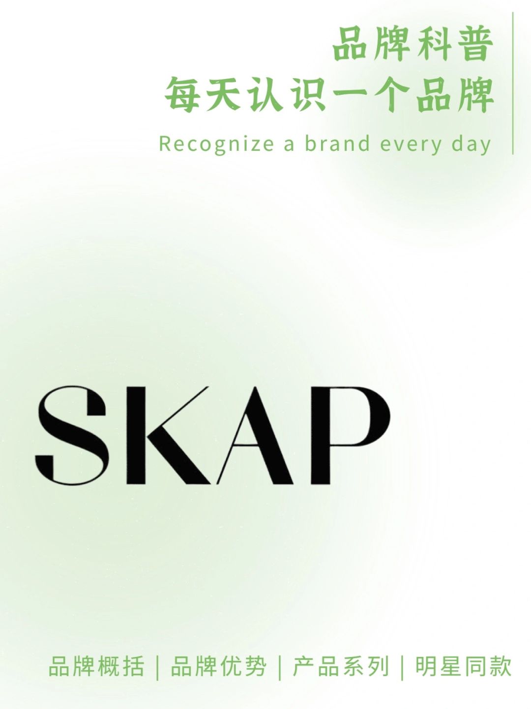每天认识一个品牌：skap圣伽步