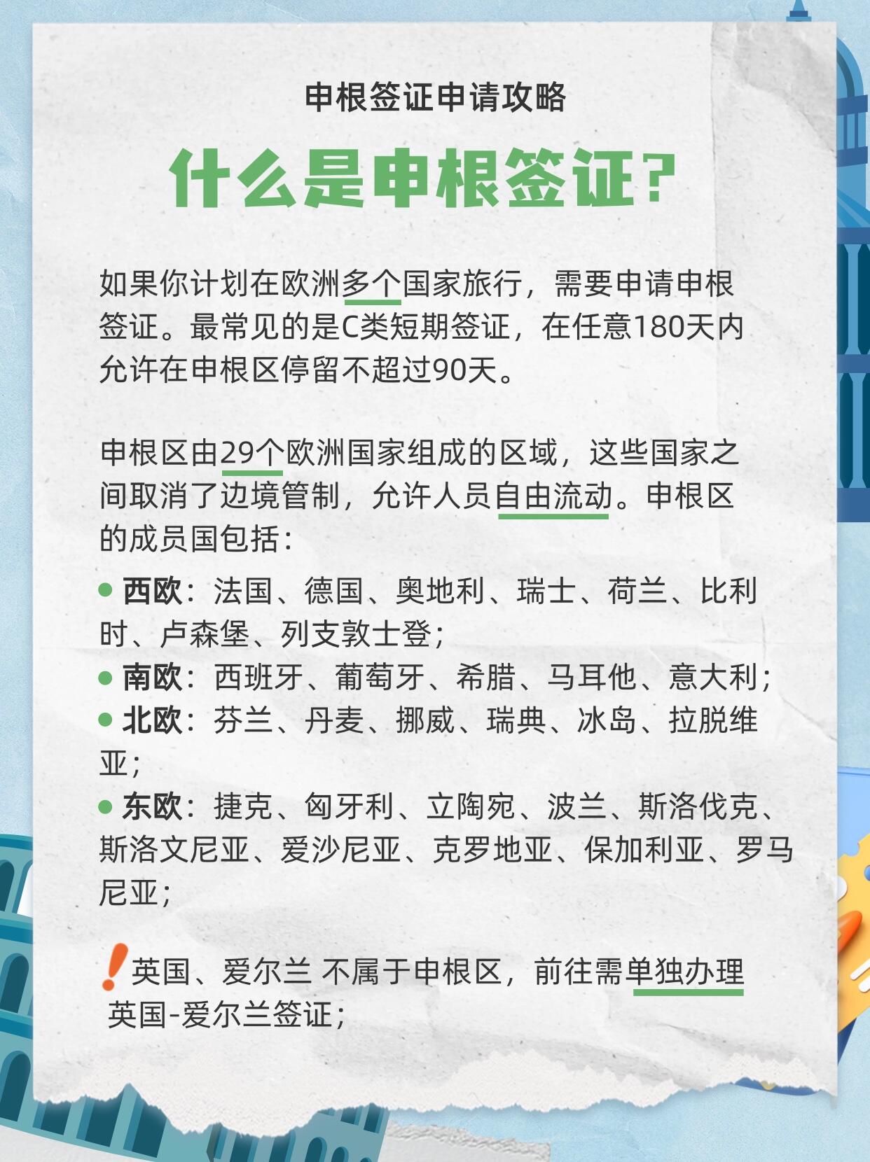 欧洲游必知申根签证全攻略