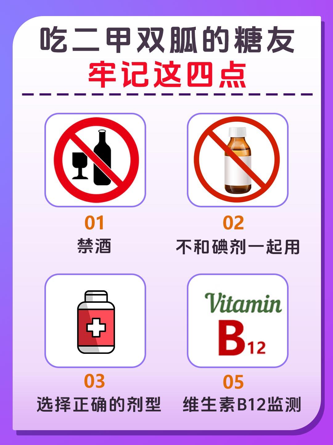 吃二甲双胍牢记这四点。
