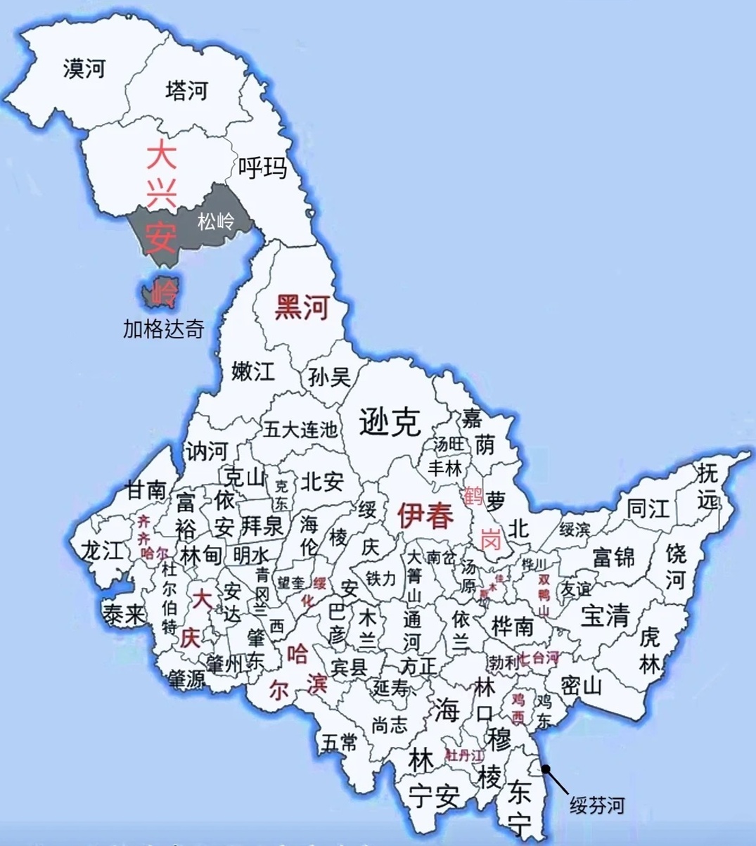 速看！黑龙江省地图