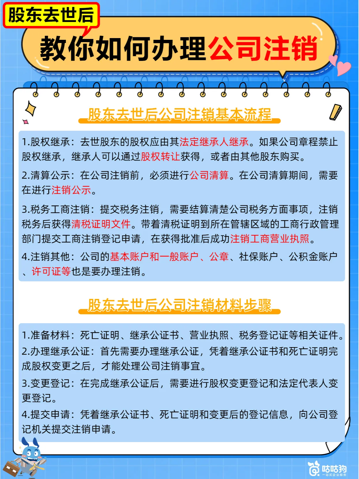 注册公司股东注销流程及手续