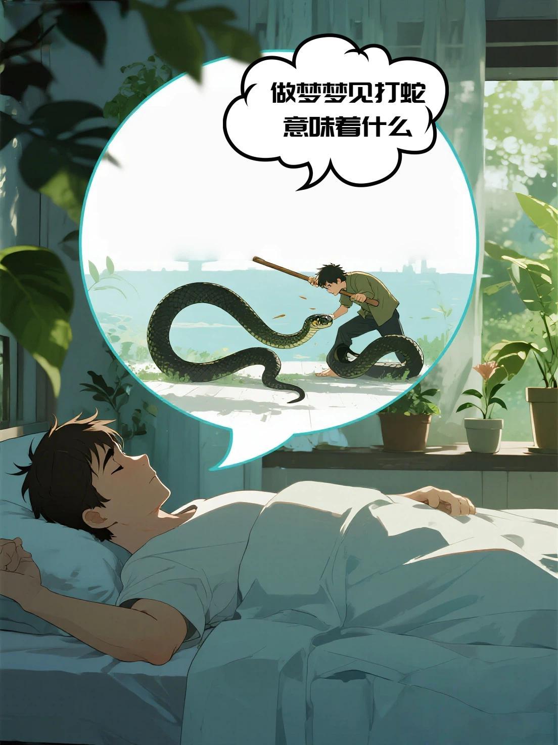 梦境迷踪，揭秘做梦梦到打蛇的深层含义与心理解析