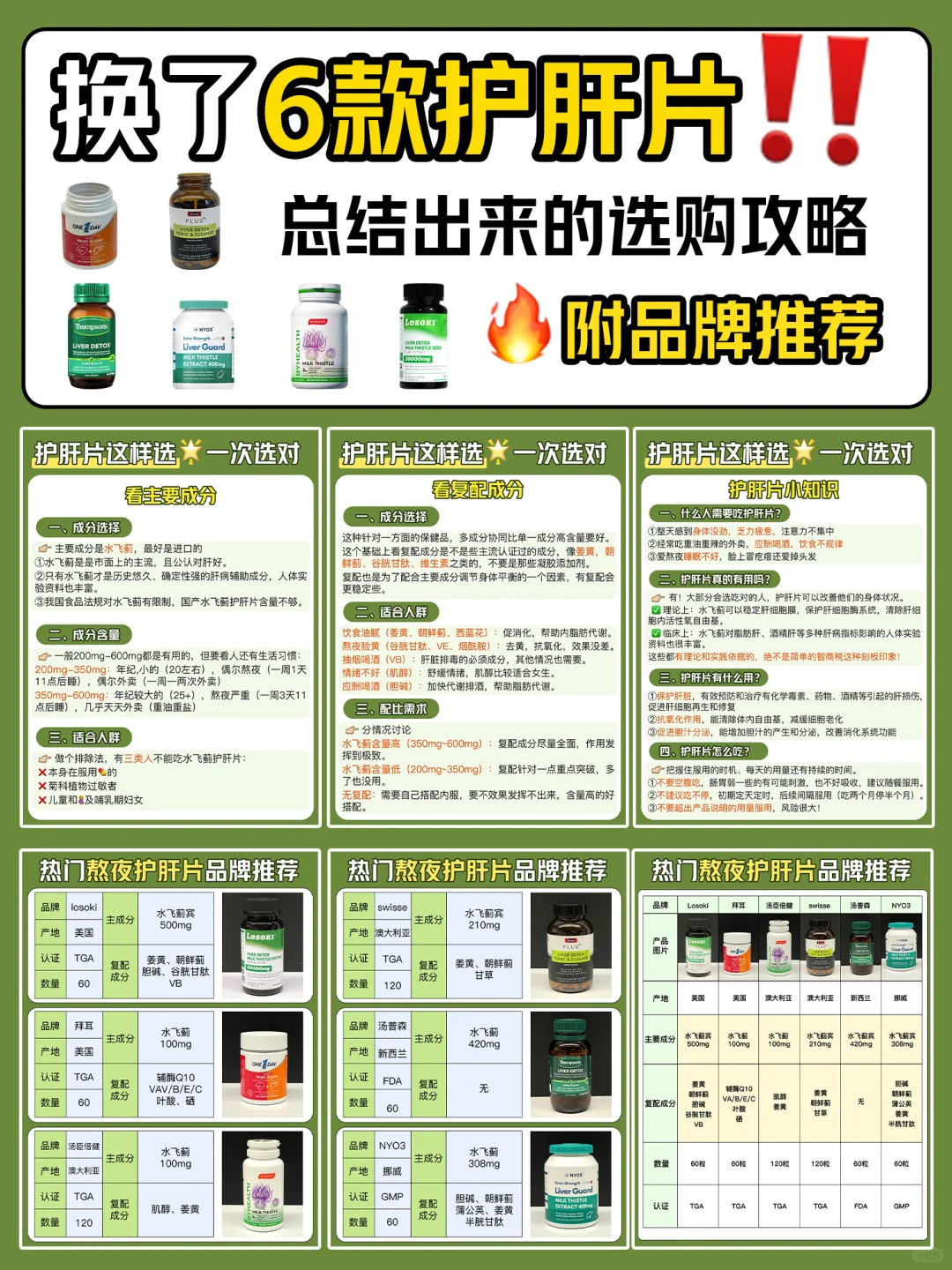 包学会的✅保姆级护肝片挑选干货❗