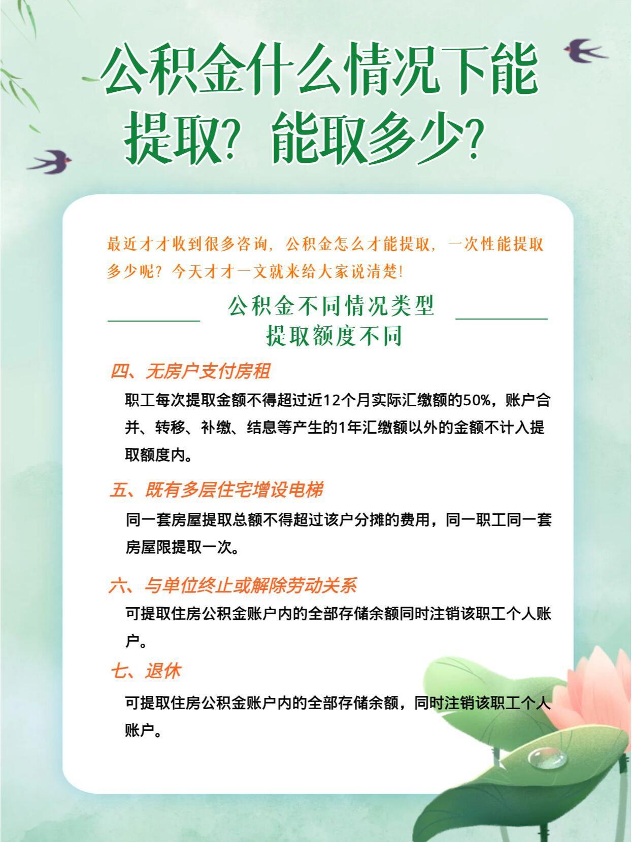 速看！个人住房公积金提取条件