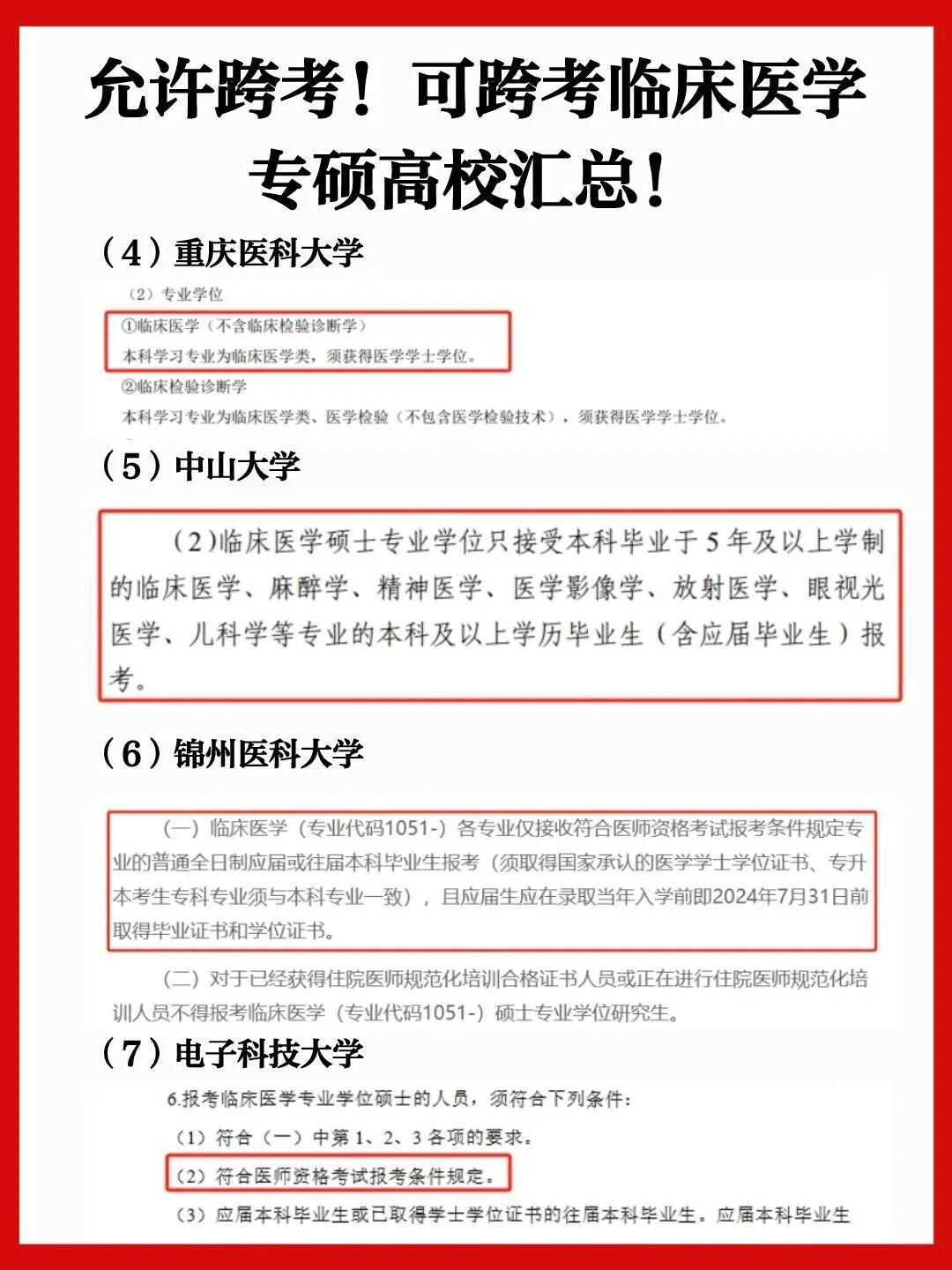 临床医学专硕跨考指南：院校汇总与报考须知