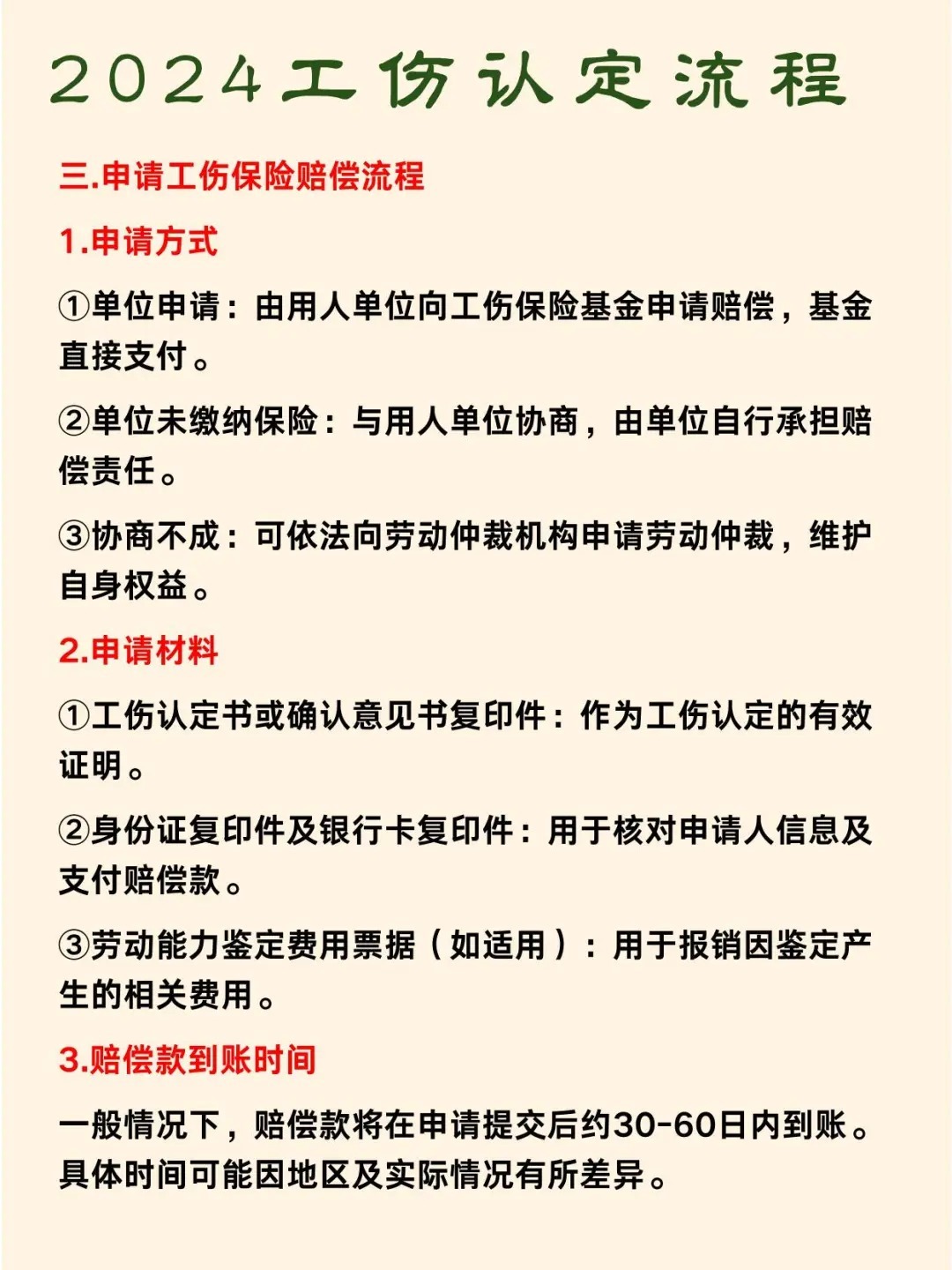 工伤认定流程及处理流程详解