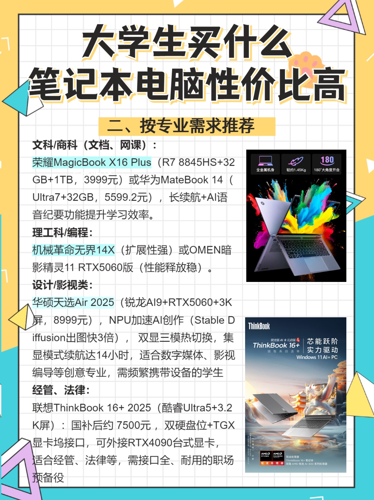 对大学生购买笔记本电脑的建议怎么写