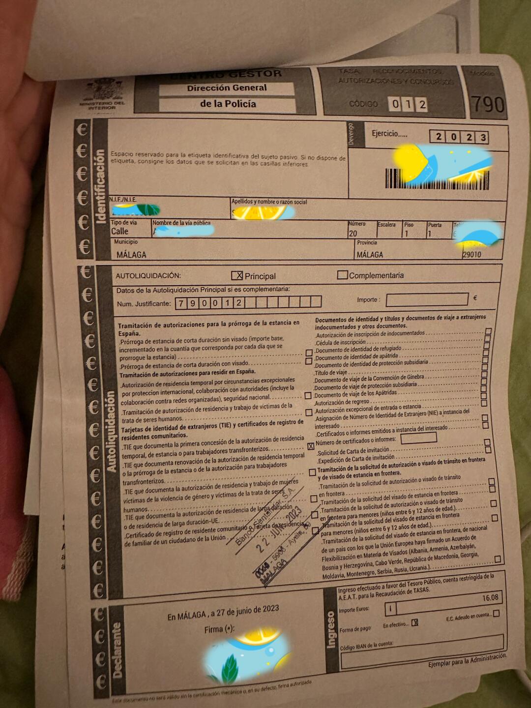 西班牙办居留卡按指纹全攻略