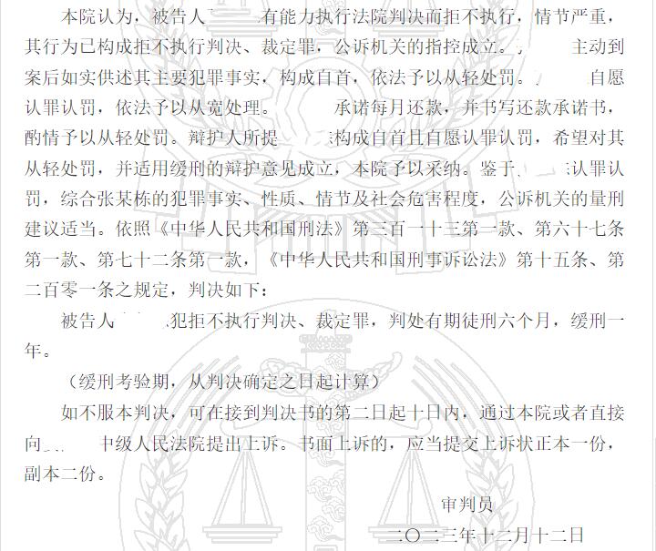拒执罪的法律后果与处罚