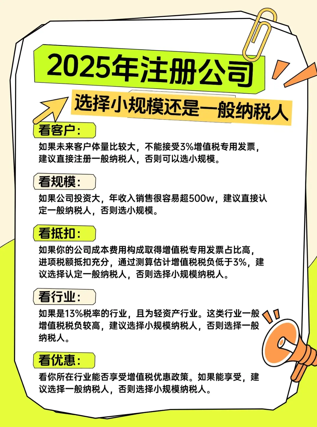 公司注册一般纳税人还能改小规模吗