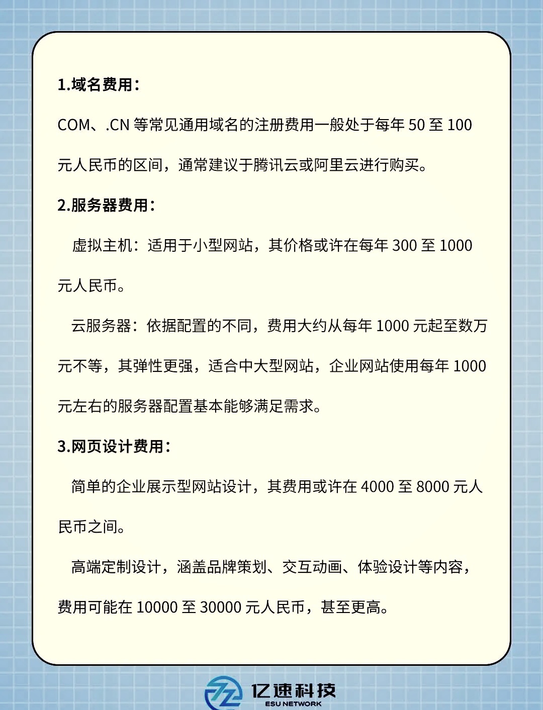 企业官网建设费用一览：从域名到维护
