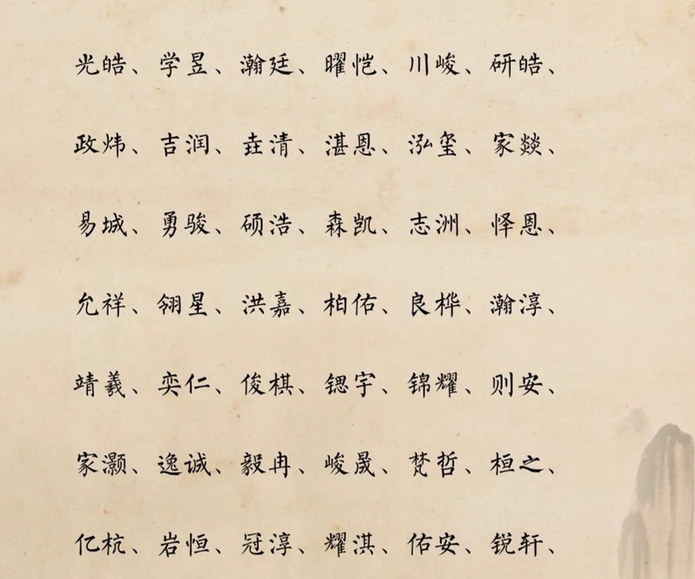形容男孩子的字有哪些？