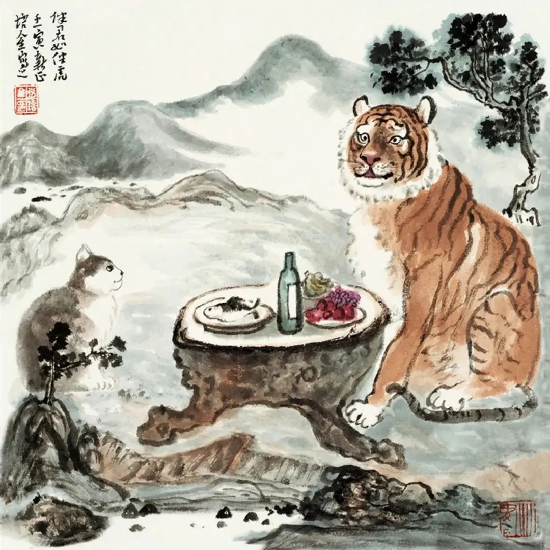 虎啸风生——肖培金2022壬寅年挂历作品欣赏【天涯艺术1308期】
