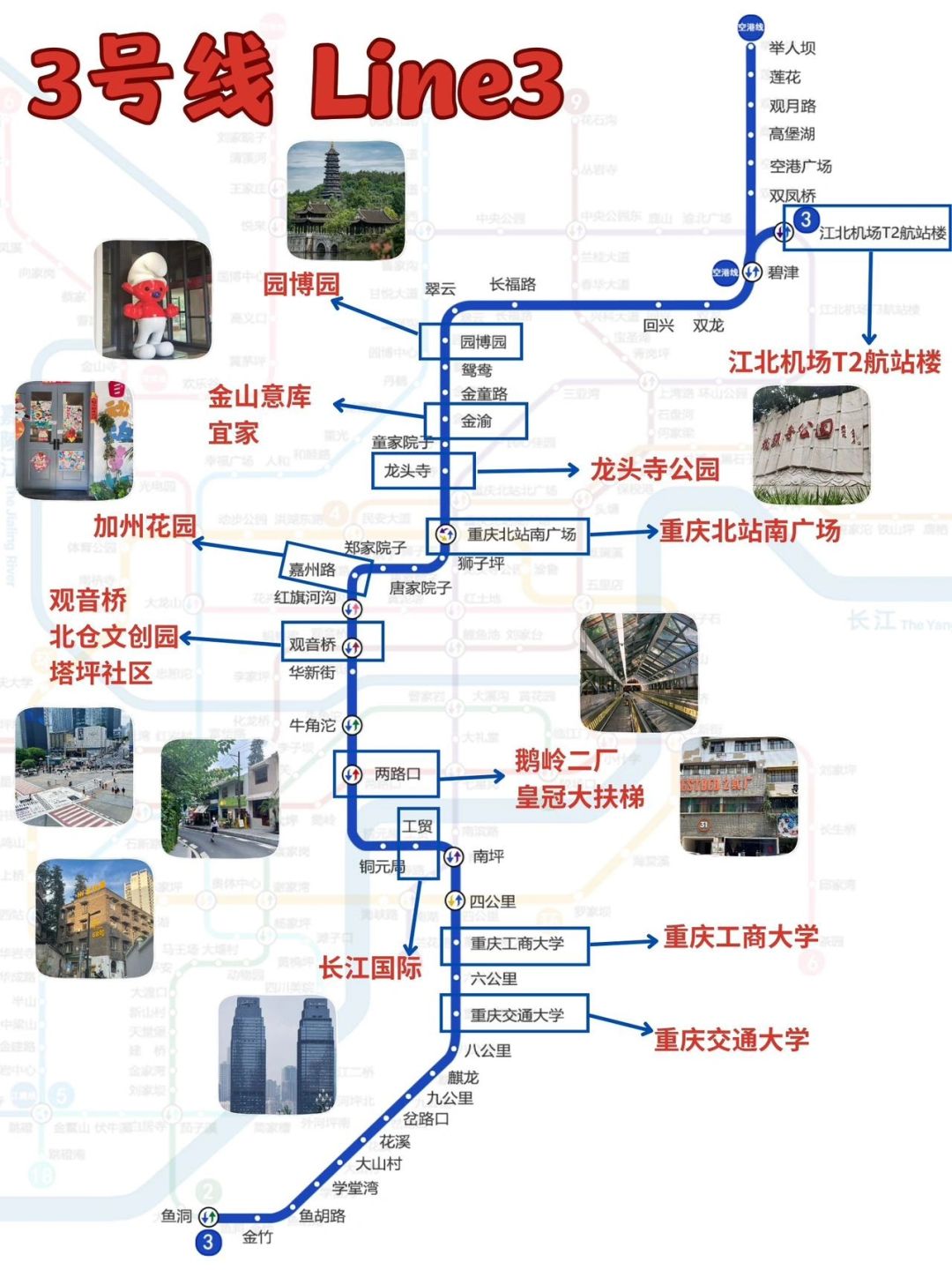 震惊！原来重庆热门景点在这几条轻轨上…