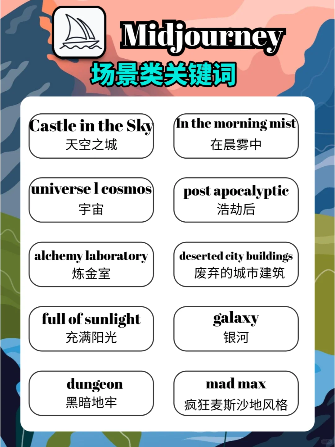 midjourney 关键词 | 常用关键词合集
