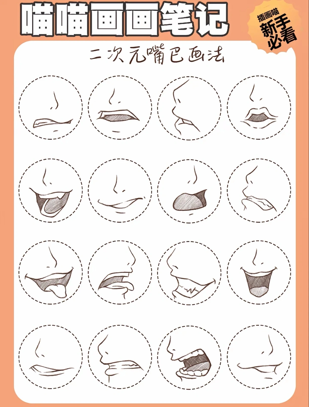 零基础学画画：嘴巴的画法
