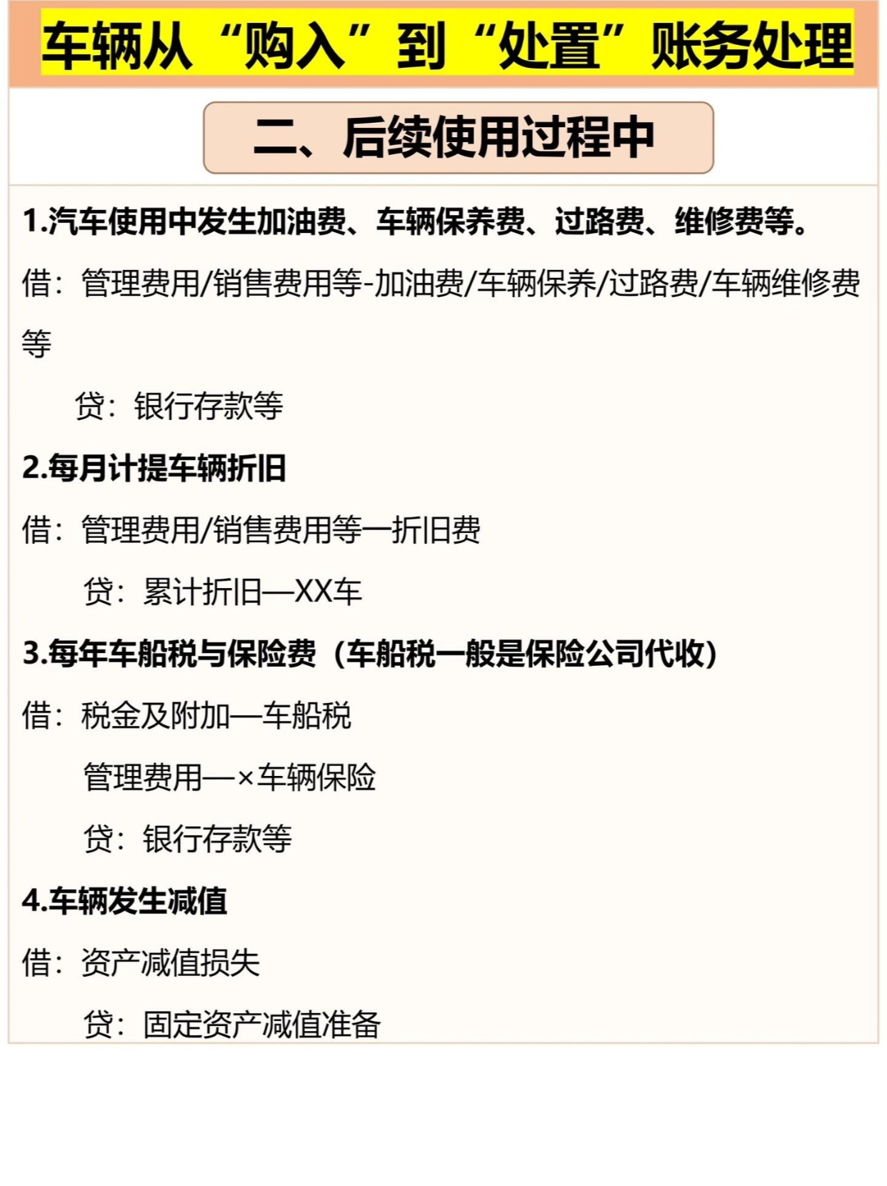 公司购买车辆如何做分录
