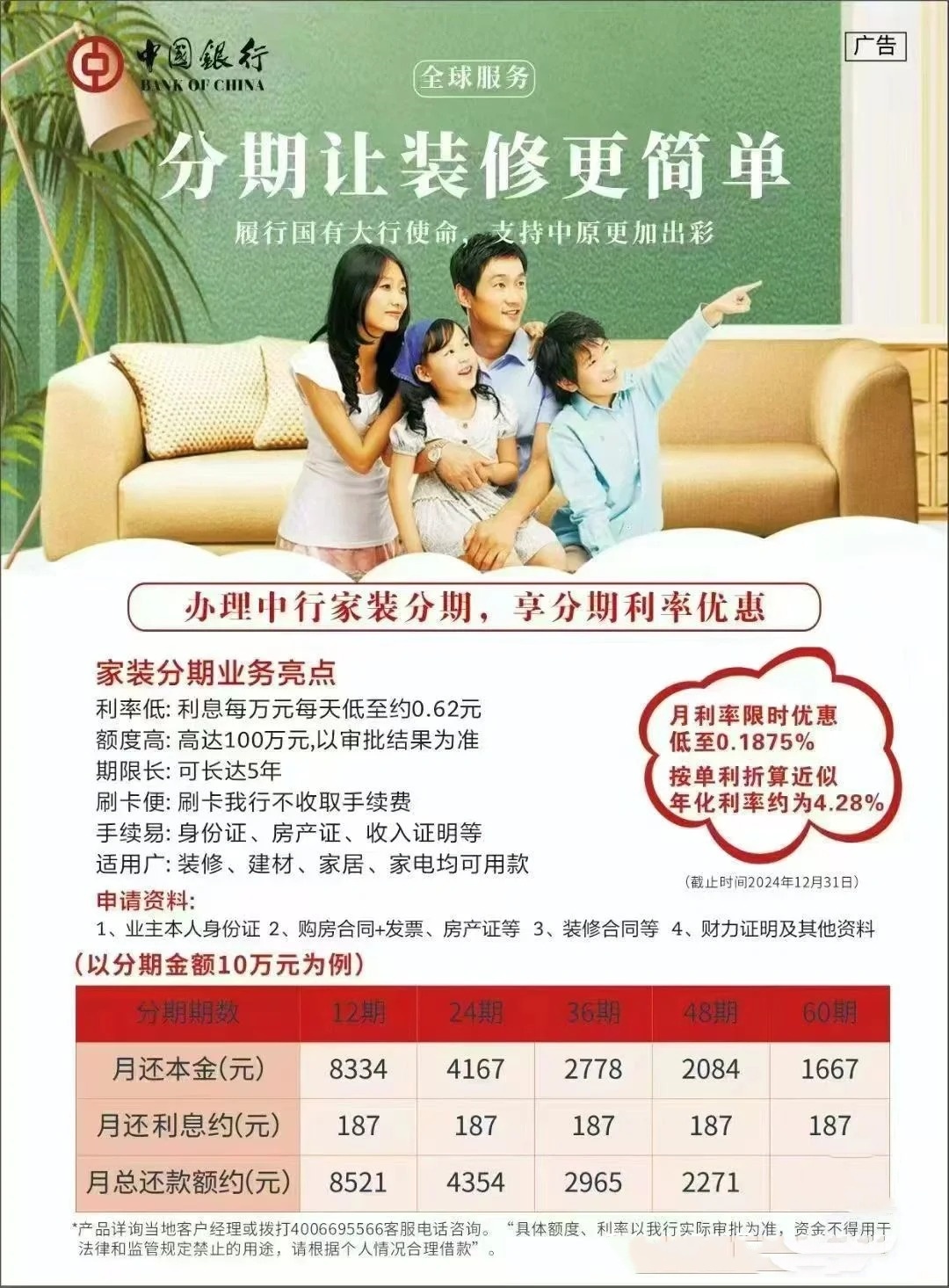 中国银行装修贷