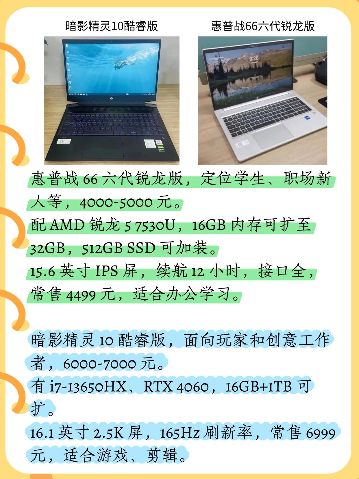 笔记本电脑排行榜前十名品牌之惠普电脑简介