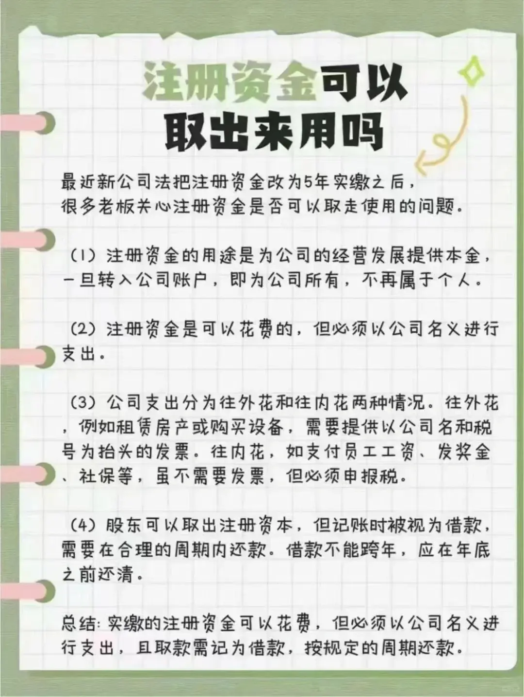 公司注册资金可以使用吗?