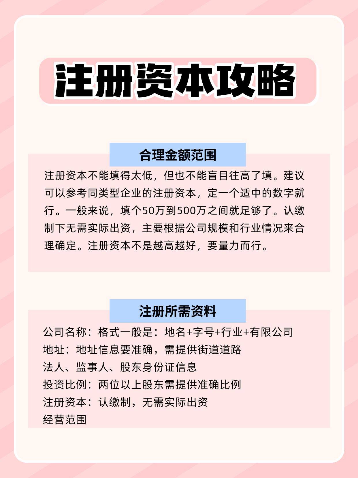 注册公司需要多少注册资本