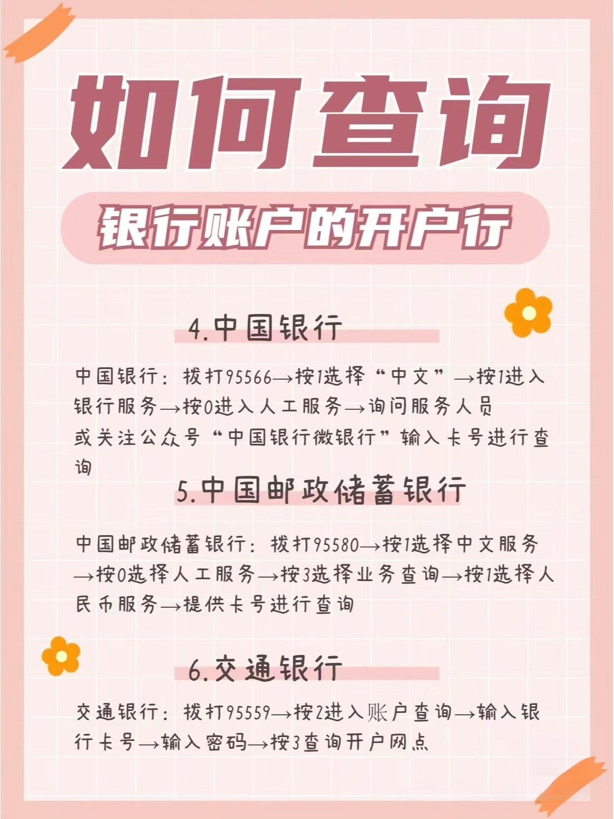 中国银行查询开户行方法